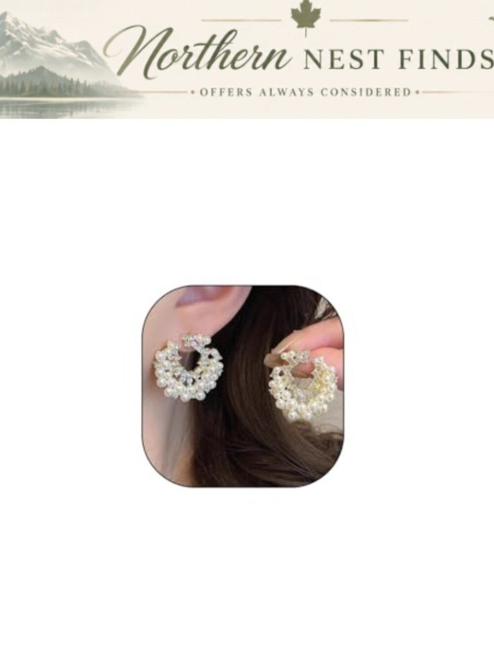 Pearl Cubic Zirconia Drop Earrings 14K Gold Plated Dainty Wedding Jewelry
